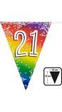 Rainbow vlaggenlijn verjaardag 21 jaar