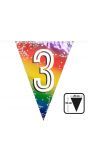 Rainbow vlaggenlijn verjaardag 3 jaar