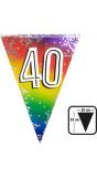 Rainbow vlaggenlijn verjaardag 40 jaar