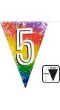 Rainbow vlaggenlijn verjaardag 5 jaar