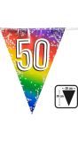 Rainbow vlaggenlijn verjaardag 50 jaar