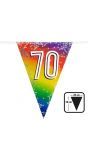 Rainbow vlaggenlijn verjaardag 70 jaar