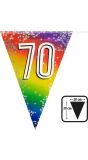 Rainbow vlaggenlijn verjaardag 70 jaar