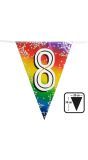 Rainbow vlaggenlijn verjaardag 8 jaar