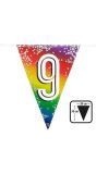 Rainbow vlaggenlijn verjaardag 9 jaar