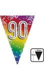 Rainbow vlaggenlijn verjaardag 90 jaar