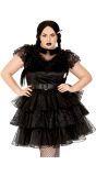 Raving rebel plus size jurk zwart