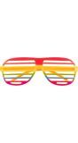 Regenboog gele festival shutter bril