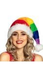 Regenboog kerstmuts