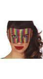 Regenboog oogmasker gestreept