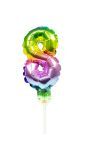 Regenboog taart topper cijfer 8 folieballon