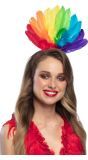 Regenboog veren tiara gaypride