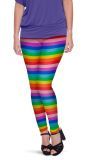 Regenboogkleurige legging dames