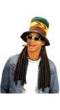 Reggae hoed met dreadlocks