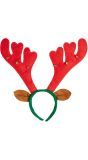 Rendier hoofdband rood