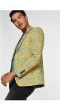 Retro - 80's Animal - Electric Yellow Blazer Heren Opposuits