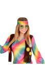 Retro hippie bril neon groen