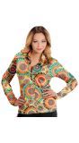 Retro hippie style blouse vrouwen