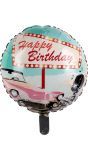 Rock en Roll happy birthday folieballon