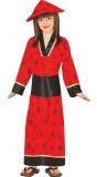 Rode chinese geisha jurk meisjes