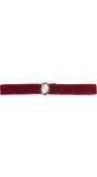 Rode choker met edelsteen