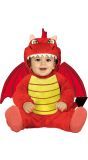 Rode draak onesie outfit baby