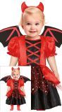 Rode duivel jurk halloween baby