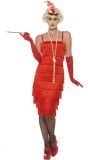 Rode flapper Charleston jurk