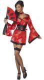 Rode Geisha kimono vrouw