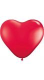 Rode hartvormige ballonnen 8 stuks
