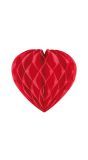 Rode honingraat hart decoratie