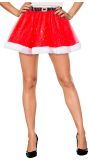 Rode kerstvrouw tutu glitter