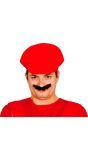 Rode Mario hoed