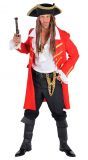 Rode piraten jas mannen