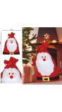 Rode vrolijke kerstman cadeauzak