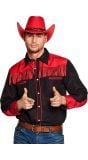 Rodeo blouse heren rood zwart