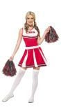 Rood cheerleader jurkje dames