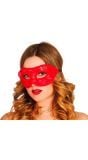 Rood oogmasker kant