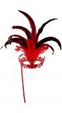 Rood venetiaans masker op stok