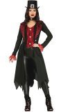 Rood zwarte goth outfit dames