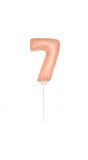 Rosé goud cijfer 7 mini folieballon