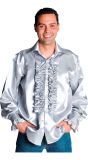 Rouches blouse heren zilver