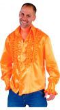 Rouches blouse oranje mannen
