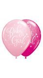 Roze baby girl ballonnen 25 stuks