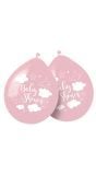 Roze babyshower meisje ballonnen 8 stuks