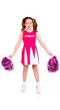 Roze cheerleader pakje kind