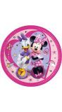 Roze Disney Minnie Mouse feestbordjes 8 stuks