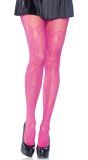 Roze elegante druivenrank motief panty