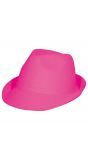 Roze fedora hoed