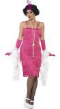 Roze flapper Charleston jurk